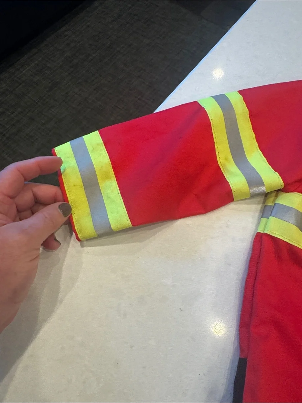 Kids High-Visibility Red Firefighter chief Jacket 3-6  see measurements